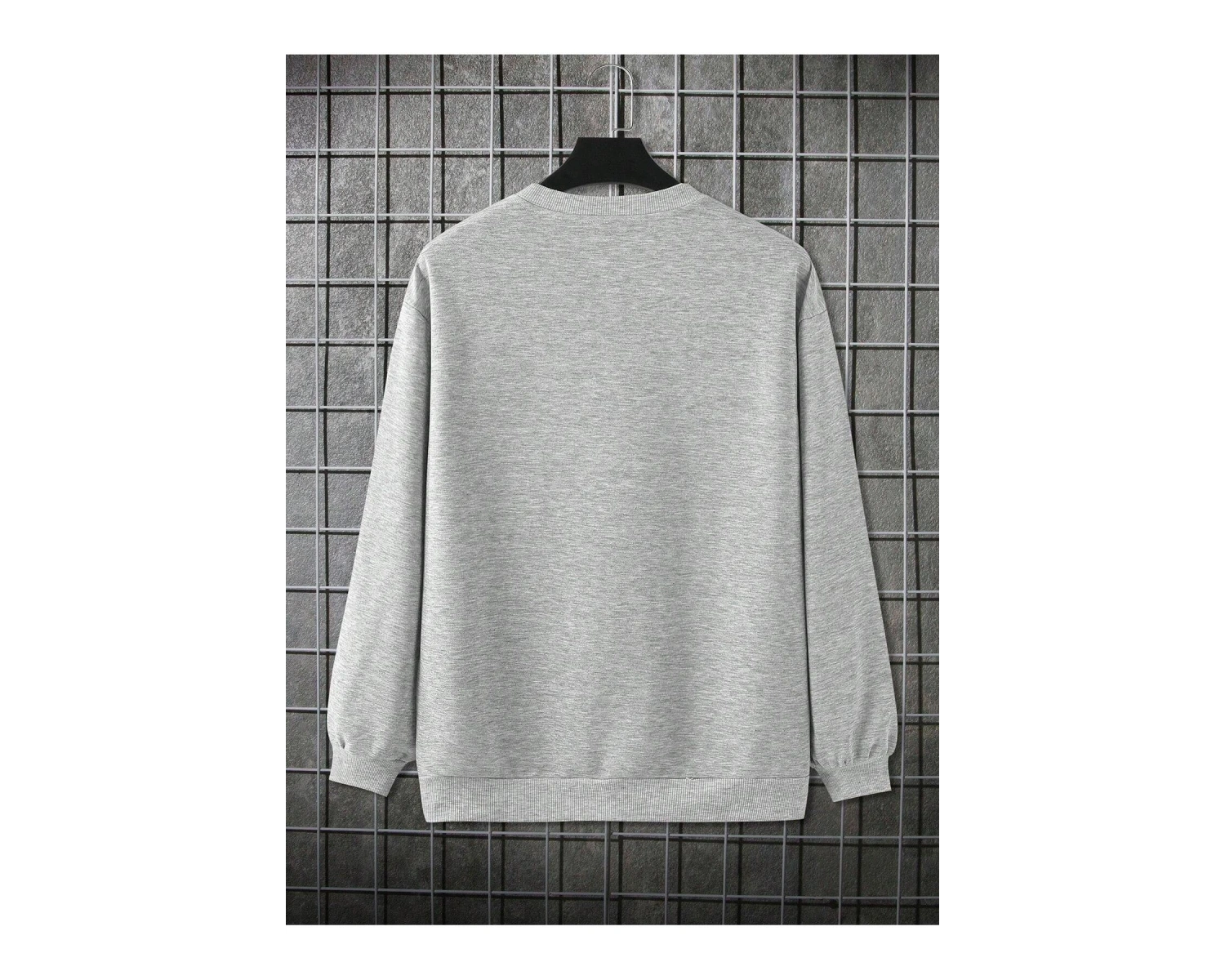 Harajuka Sokakt Manfinity Hypemode Katı Damla Omuz Kazak Gri