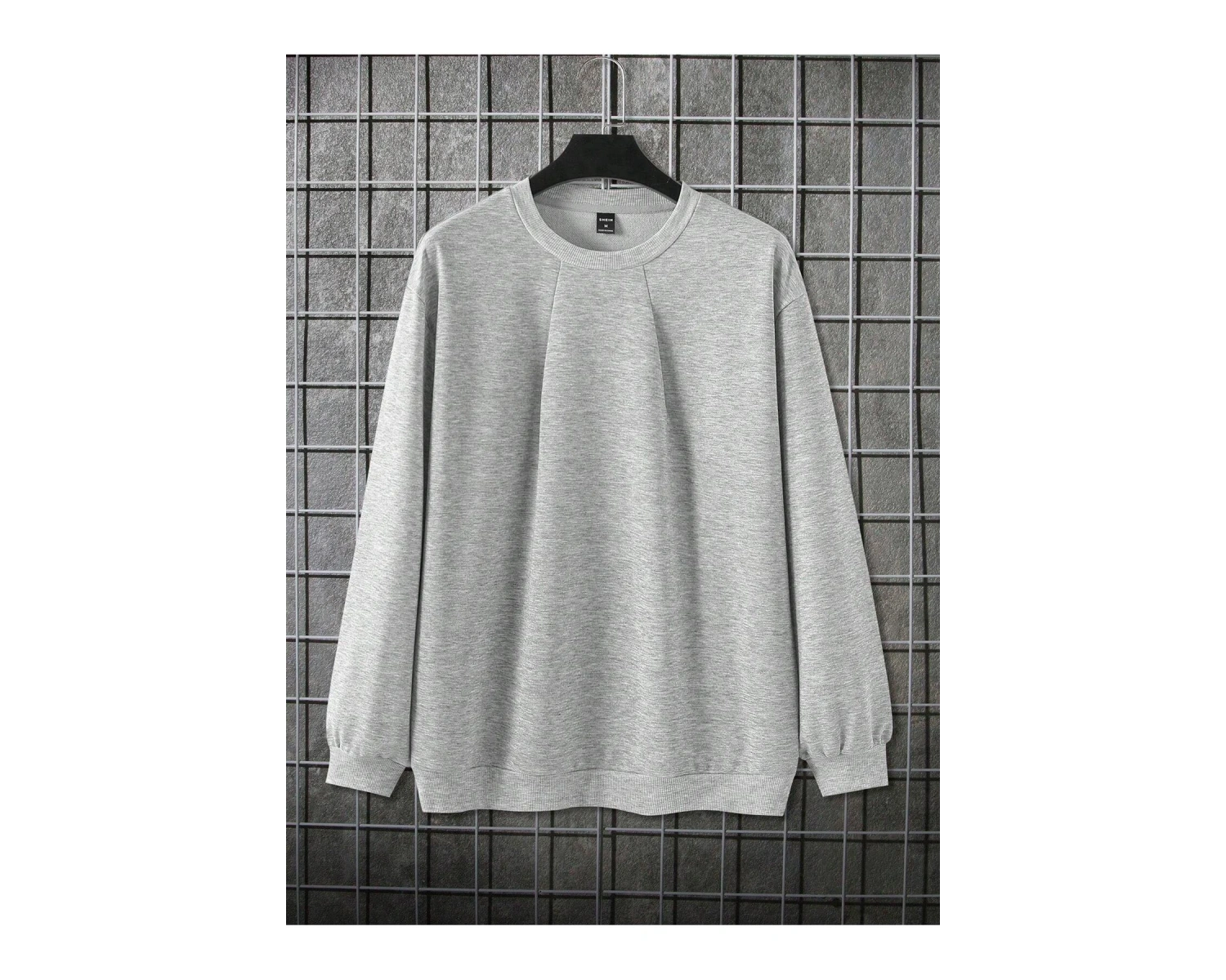 Harajuka Sokakt Manfinity Hypemode Katı Damla Omuz Kazak Gri