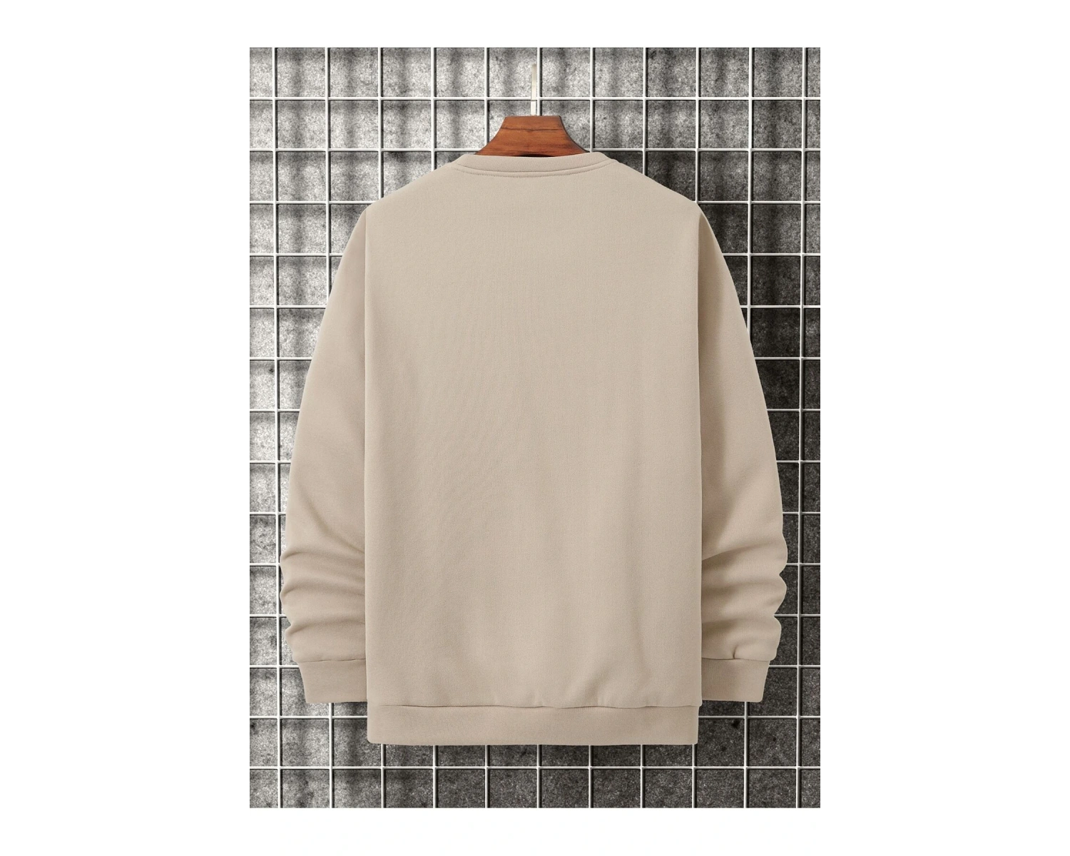 Harajuka Sokakt Manfinity Mürdüm Çiçeği ve Çin Harfli Grafik Termal Kazak Haki