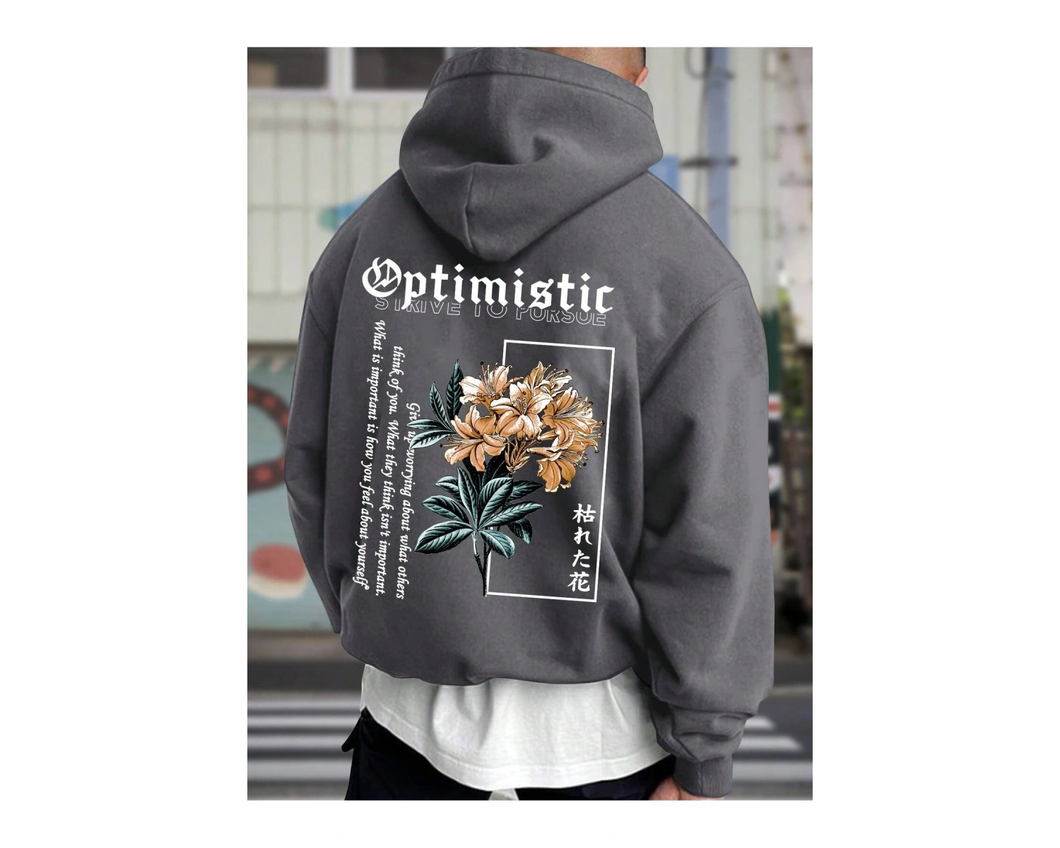 Harajuka Sokakt Oyun Kartı Baskı Gri