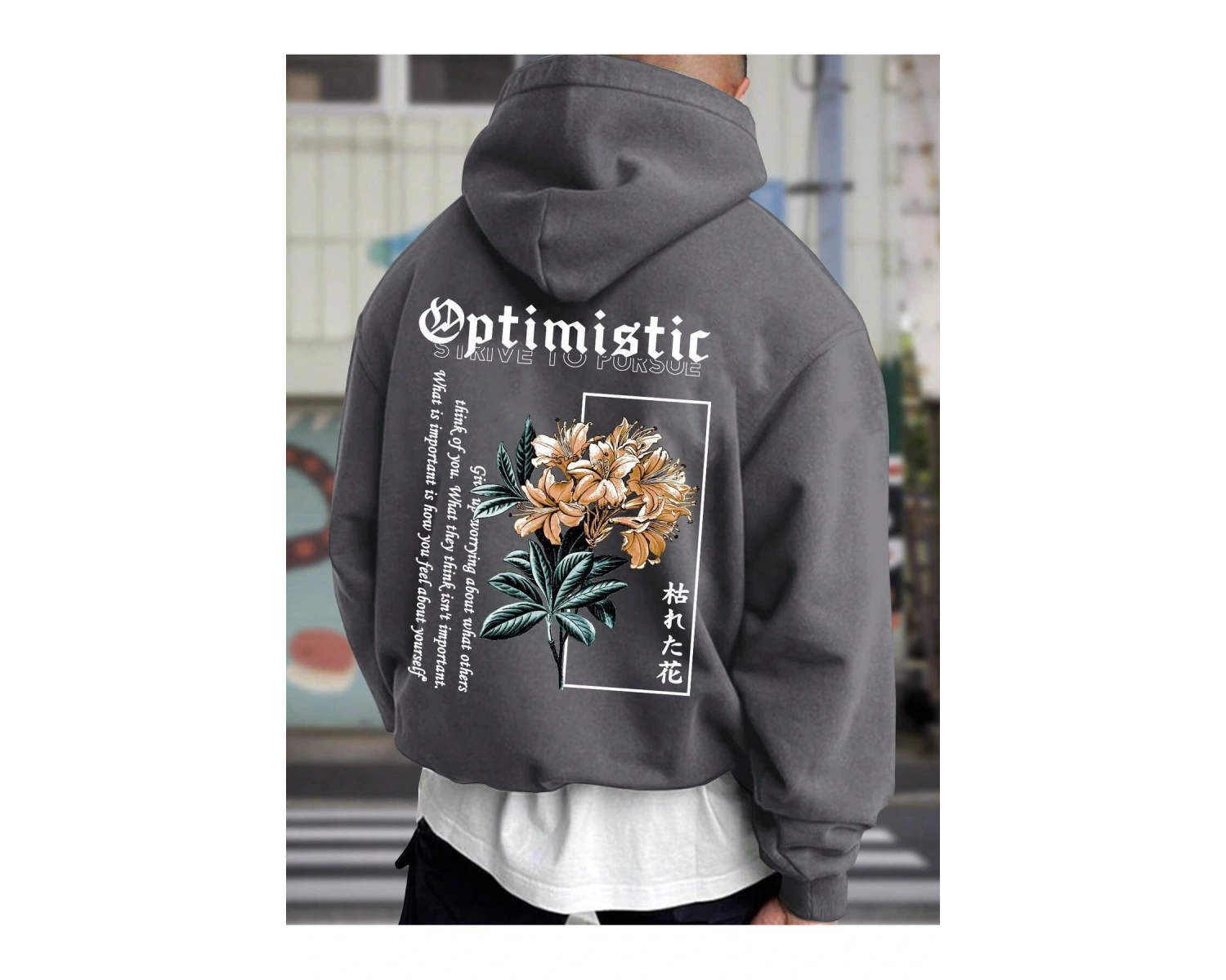 Harajuka Sokakt Oyun Kartı Baskı Gri