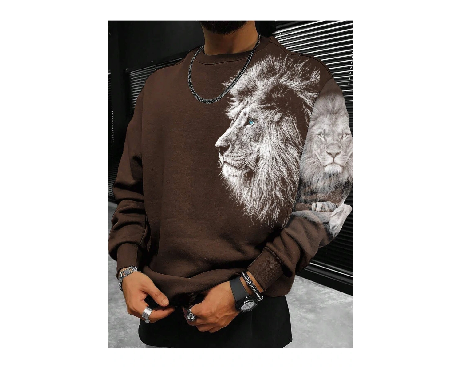 Harajuka Sokakt Oyun Kartı Baskı Kahverengi