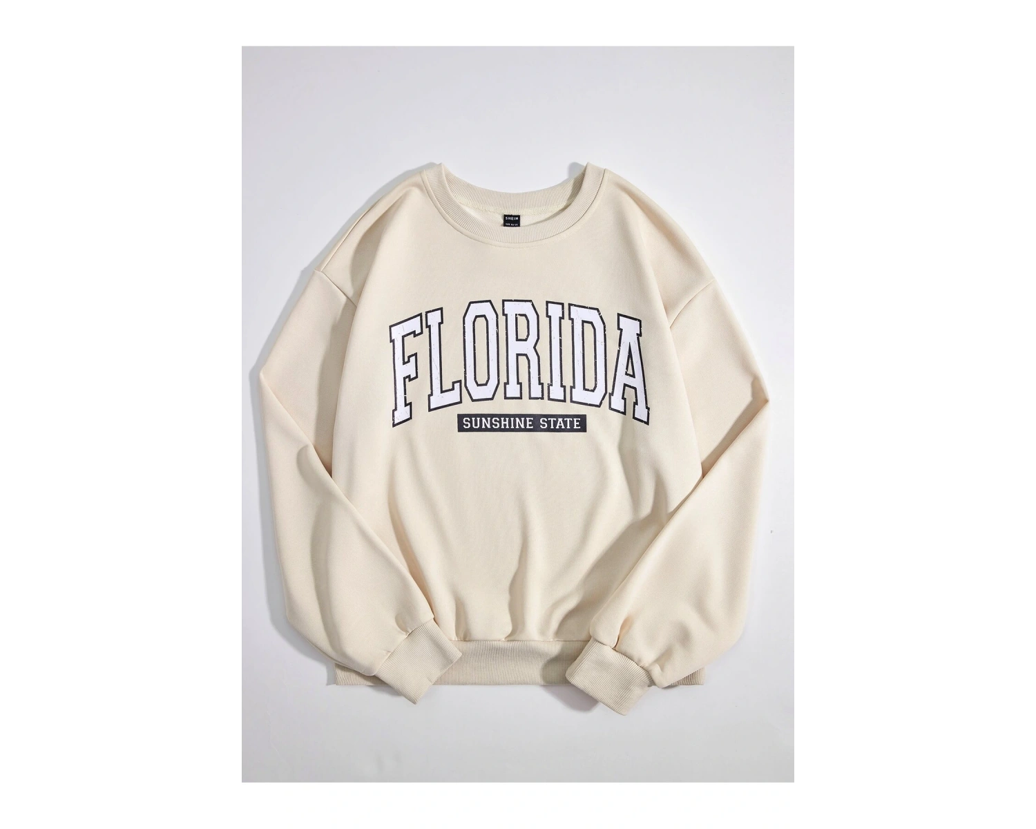 Harajuka Sokakt Yazılı Grafik Sweat Bej