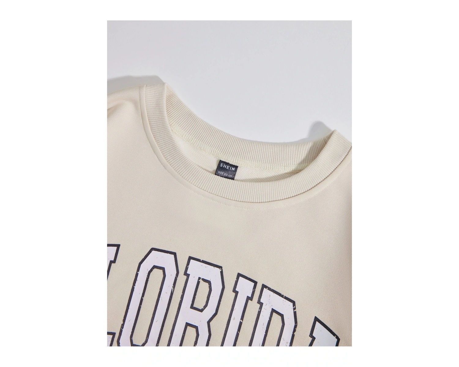 Harajuka Sokakt Yazılı Grafik Sweat Bej