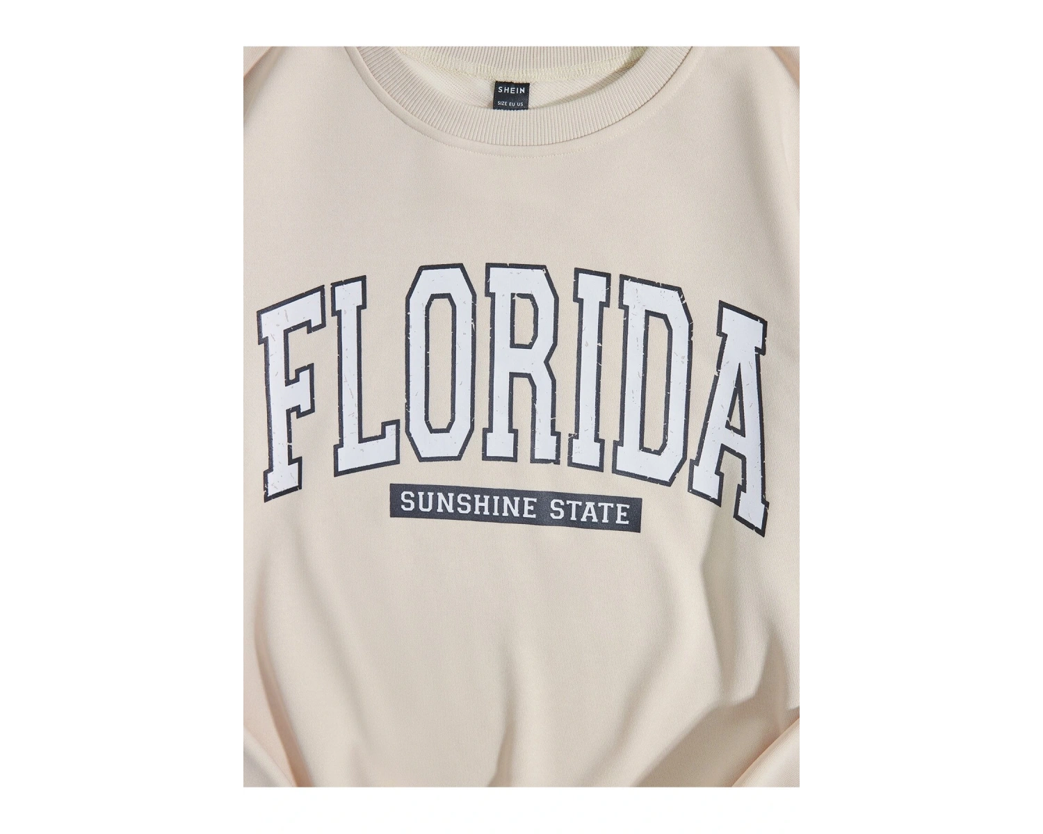 Harajuka Sokakt Yazılı Grafik Sweat Bej