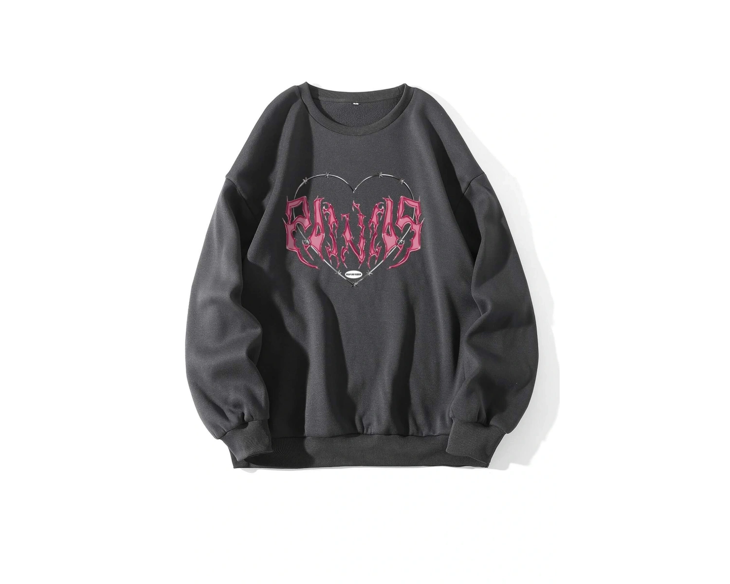 Harajuka Sokakt Yazılı Grafik Sweat Gri