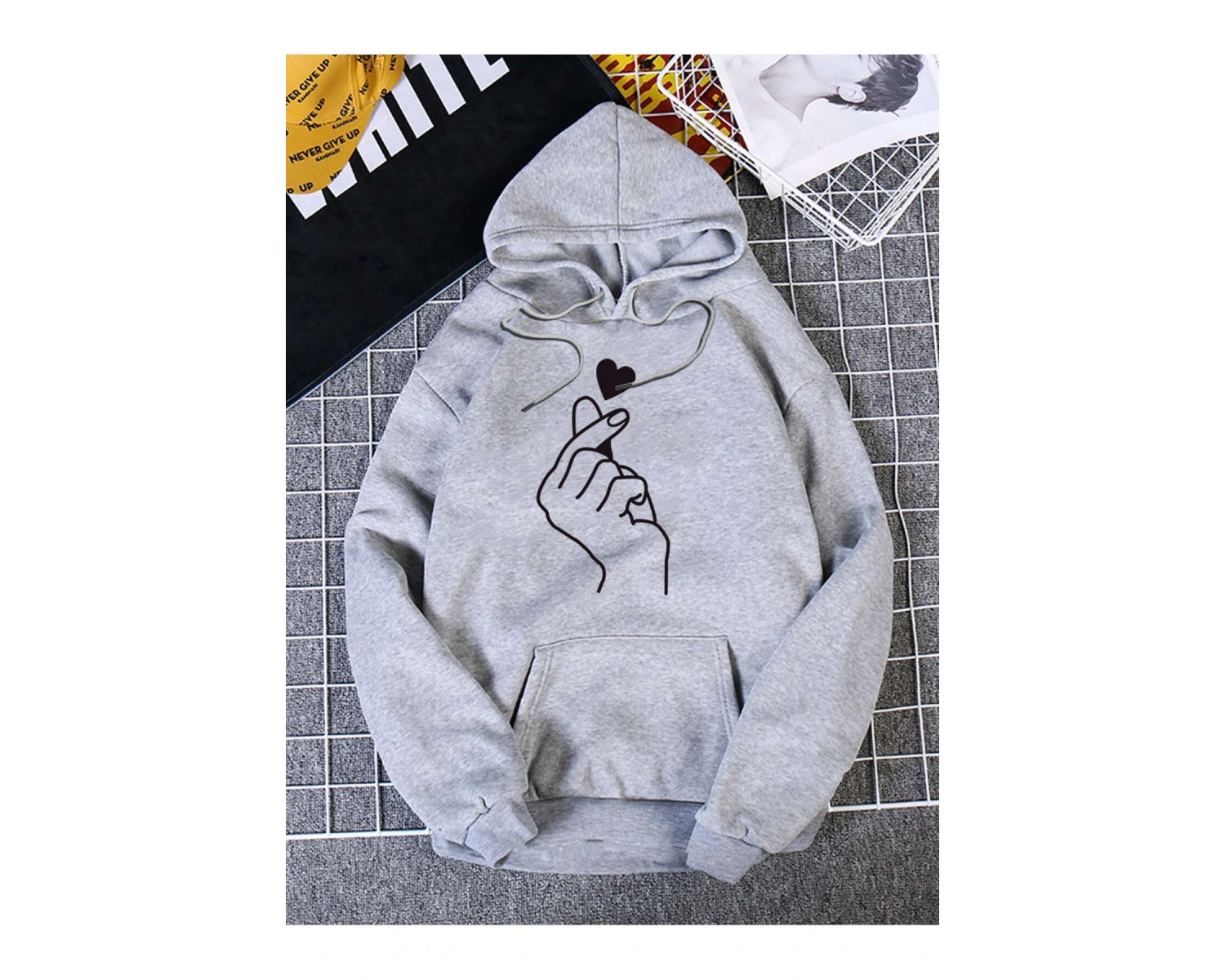 Harajuka Sokakt Yazılı Grafik Sweat Gri