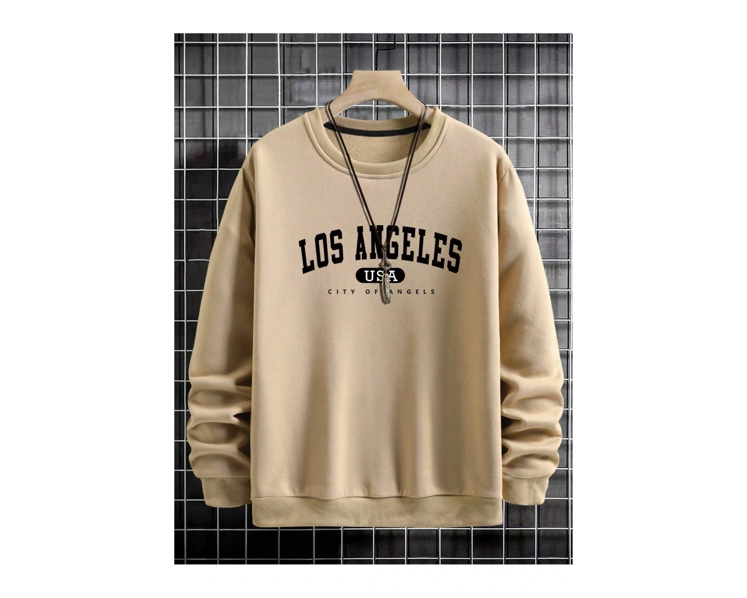 Harajuka Sokakt Yazılı Grafik Sweat Haki