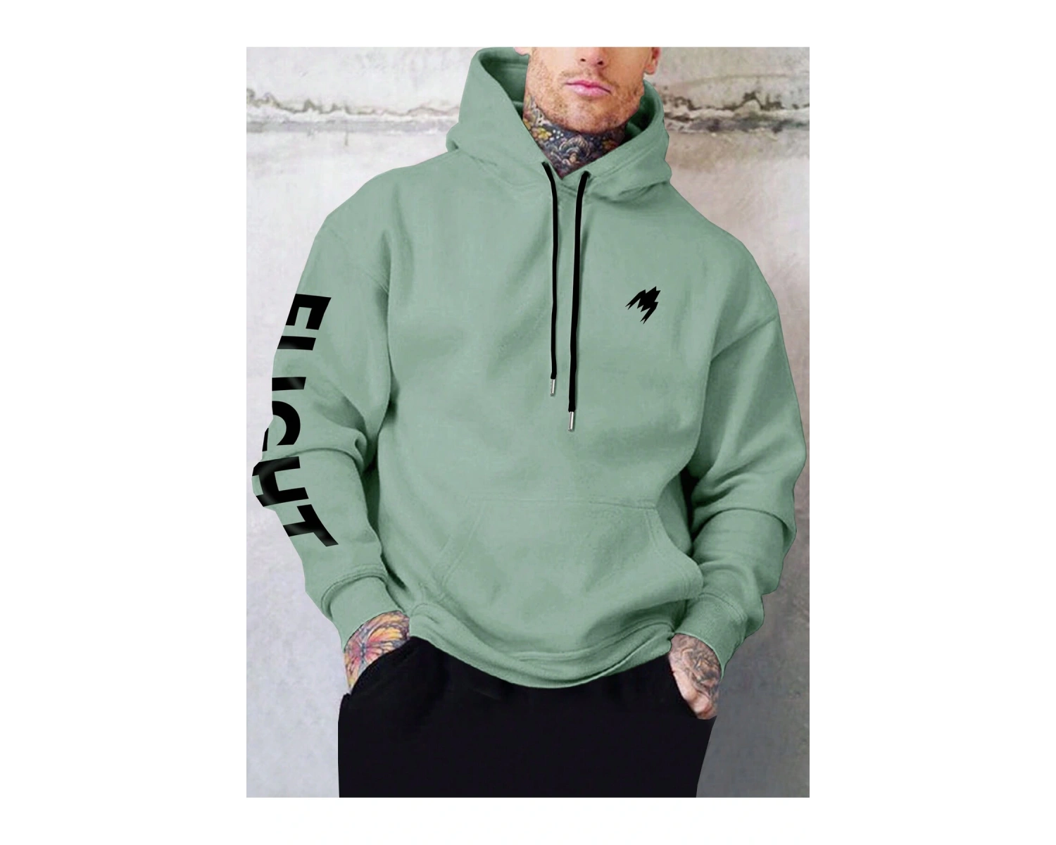 Harajuka Sokakt Yazılı Grafik Sweat Yeşil