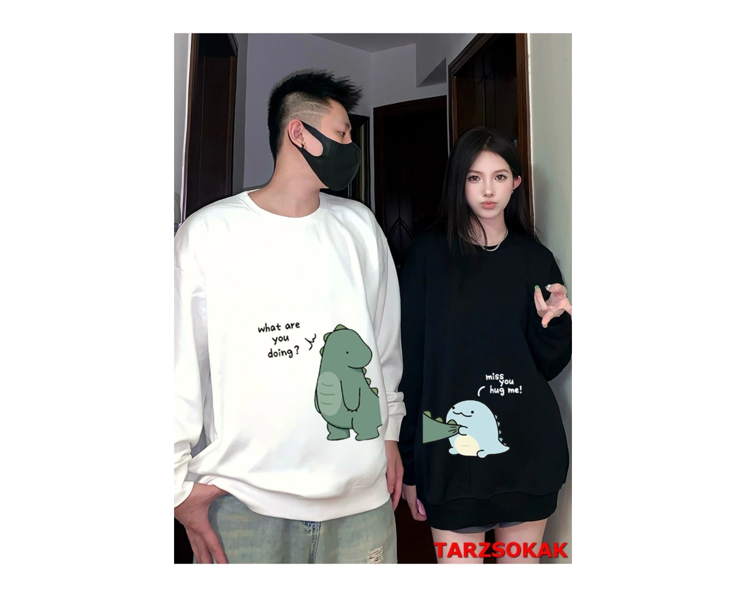 Harajuku Style Çift Sevgili Kombinleri Couple Clothing Yeni Sezon KOD:15