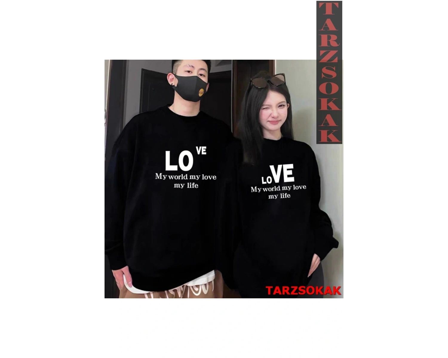Harajuku Style Çift Sevgili Kombinleri Couple Clothing Yeni Sezon KOD:33