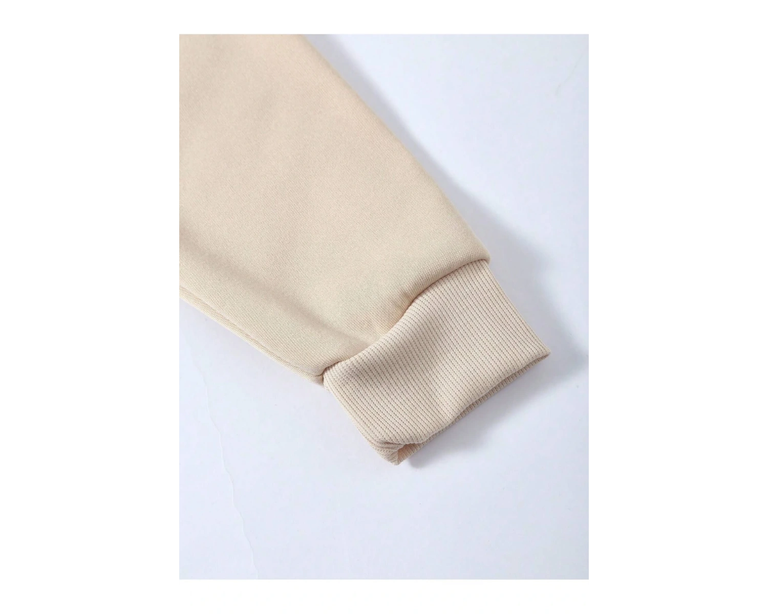 Harf Grafik Kanguru Cepli İpli Kapüşonlu Üst Bej