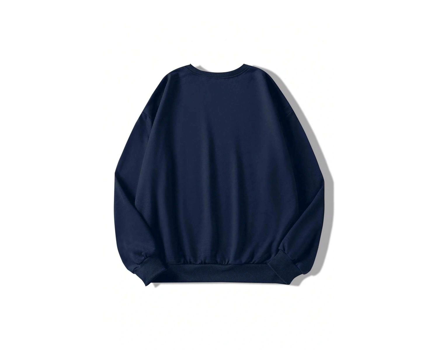 Harfli Grafik Düşük Omuz Oversize Sweat Lacivert