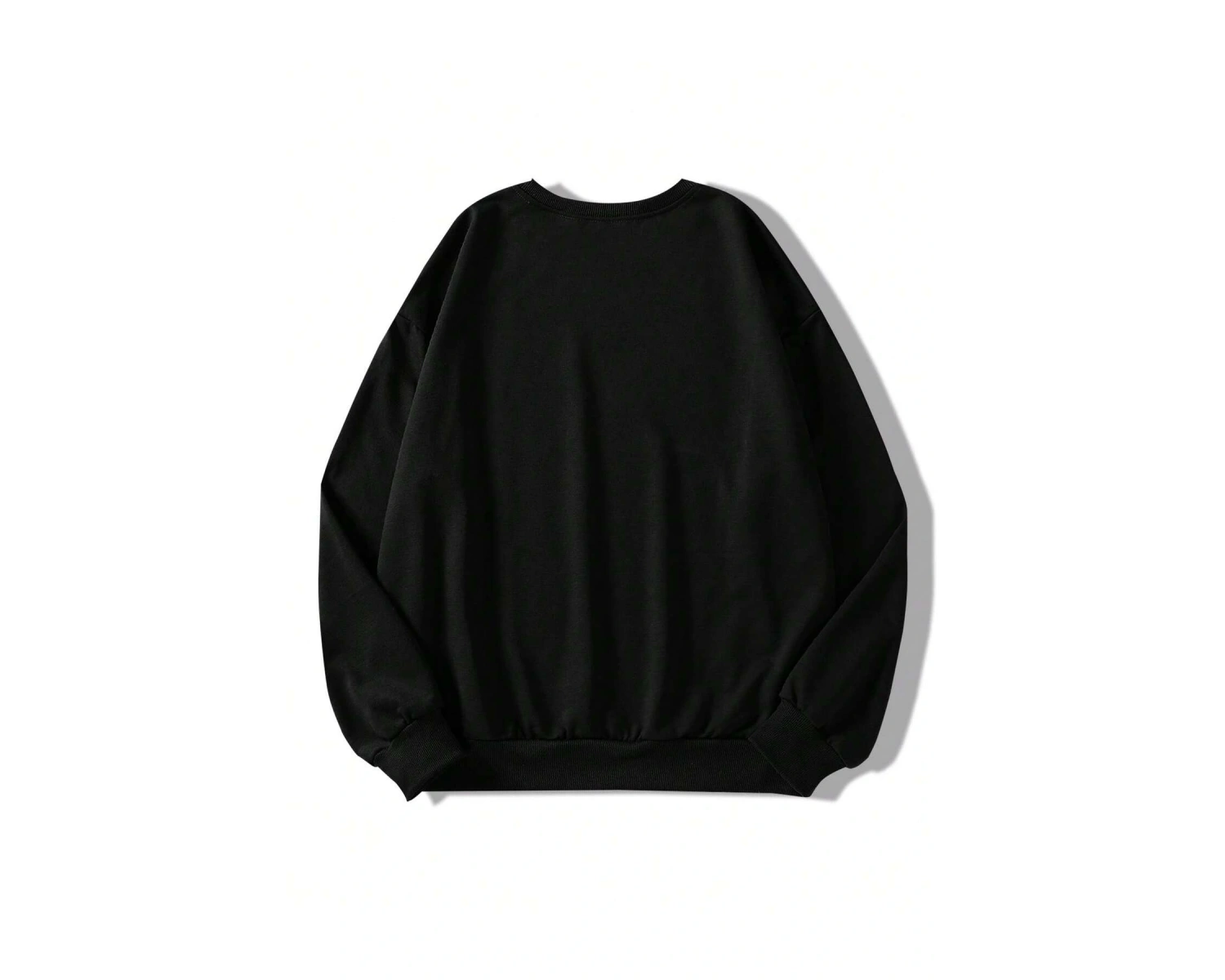 Harfli Grafik Düşük Sweat Siyah