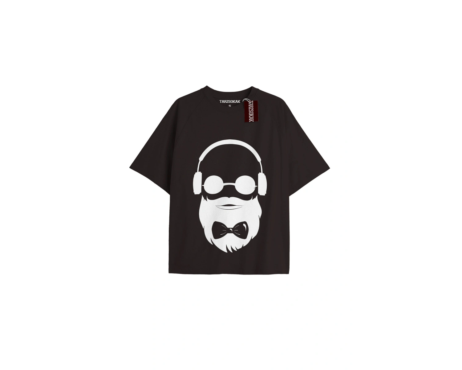 HEDİYE PAKETİ Unisex Oversize Yazılı Tshirt SİYAH