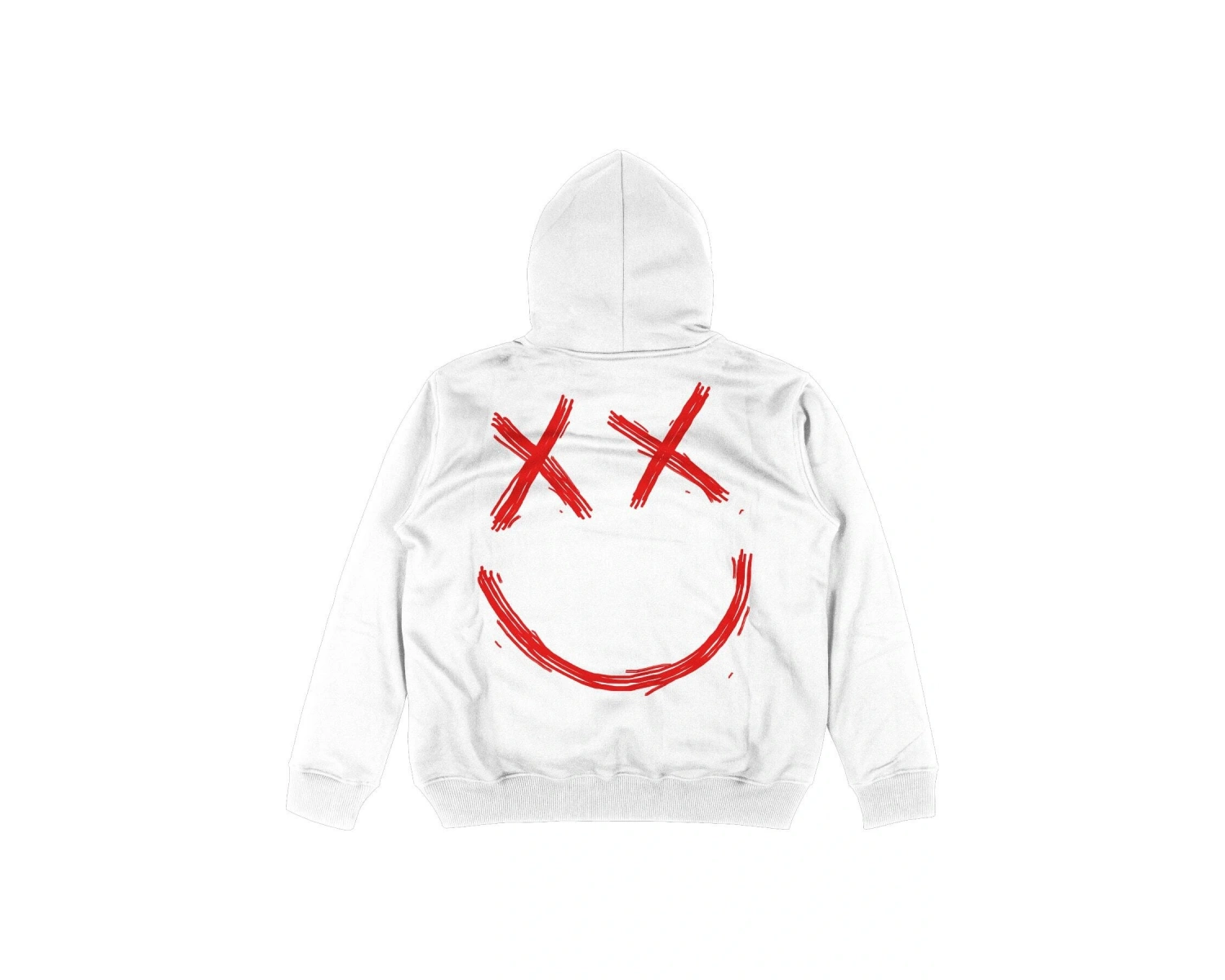 Hellboy Beyaz Oversize Unisex Kapüşonlu Sweatshirt Hoodie
