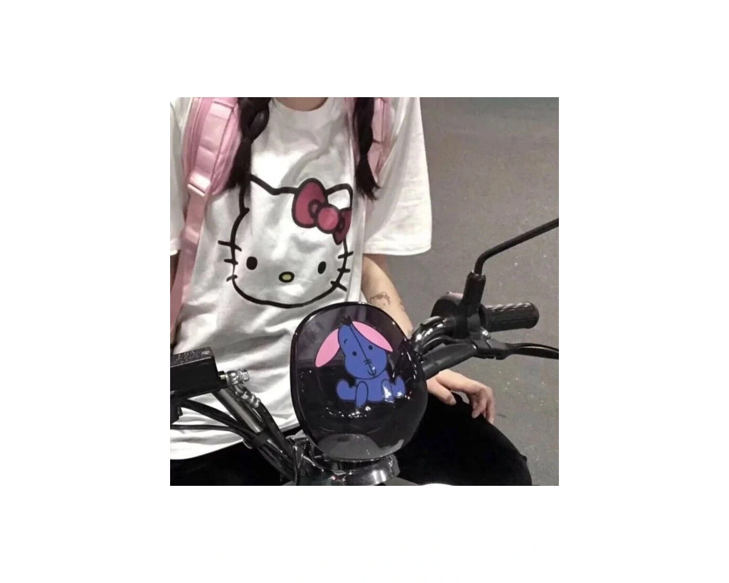 Hello Kitty Ön Ve Sırt Baskılı Beyaz Tshirt Arsbeyazhelloktty