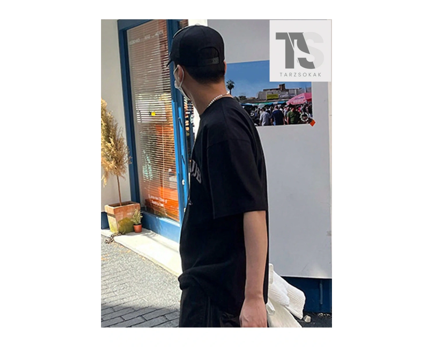 Homme Erkek Çiçek & Slogan Grafikli Tişört