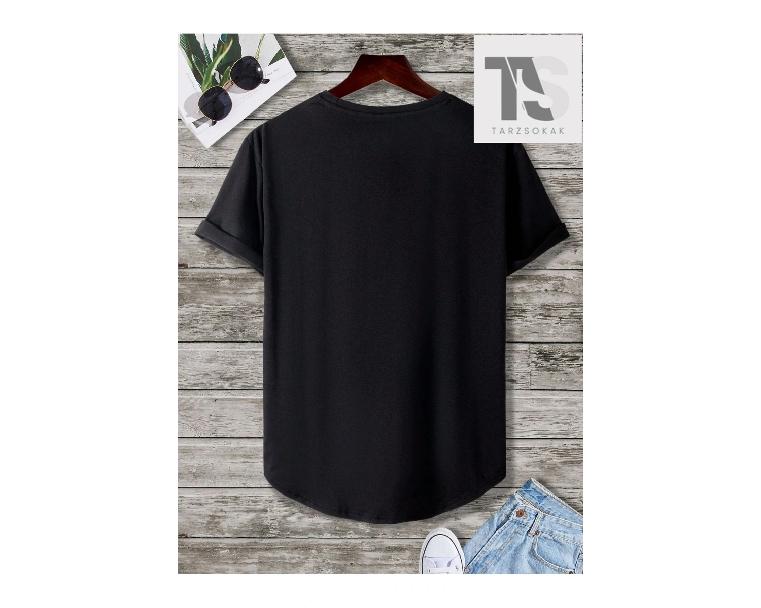 Homme Erkek Çiçek & Slogan Grafikli Tişört