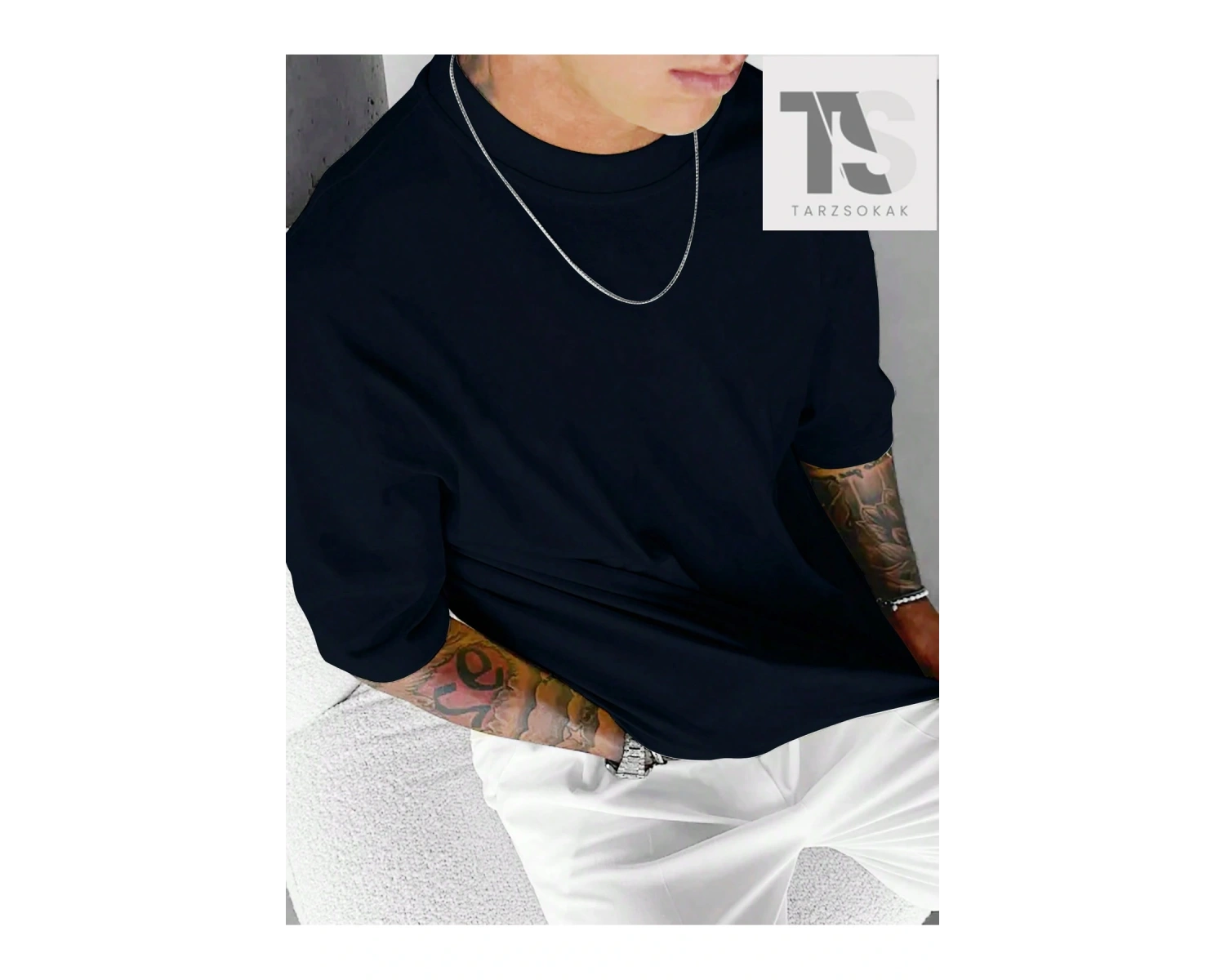 Homme Erkek Dağ Desenli Tişört