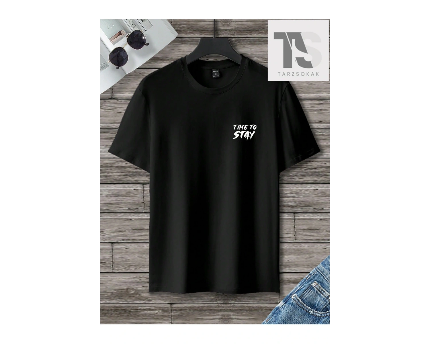 Homme Erkek Göz ve Slogan Grafikli Tişört