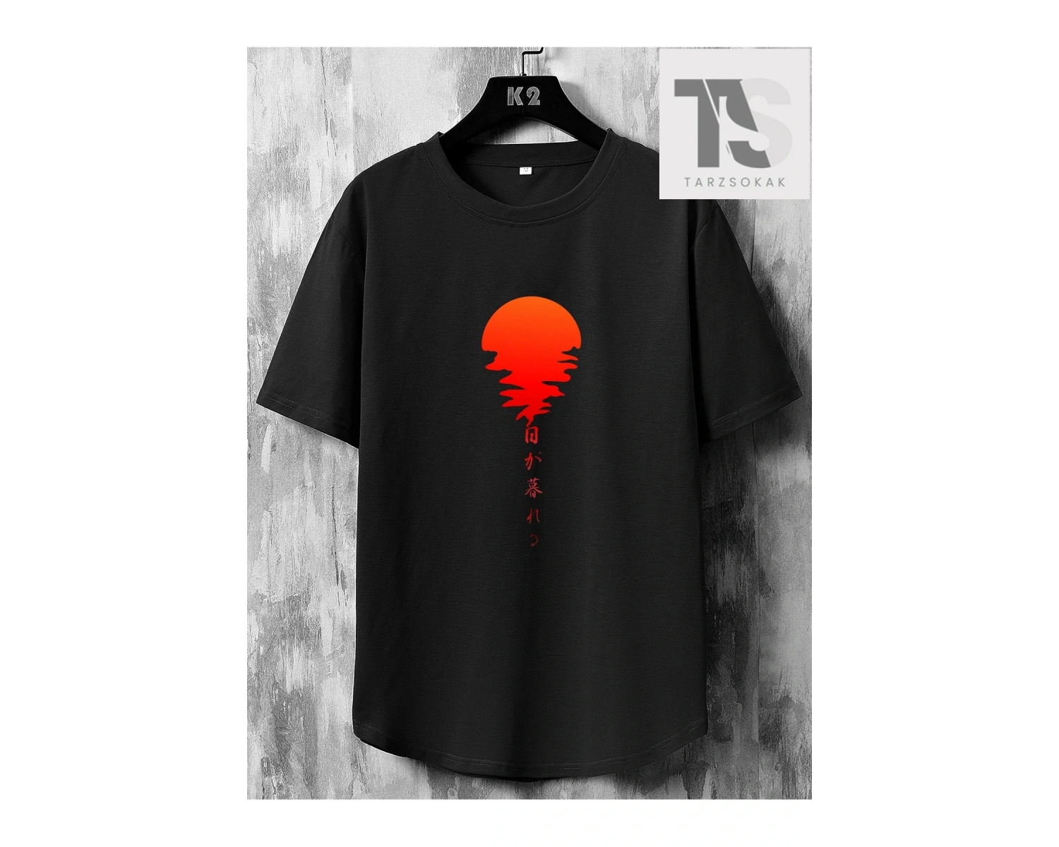 Homme Erkek Japon Harfli ve Grafikli Tişört