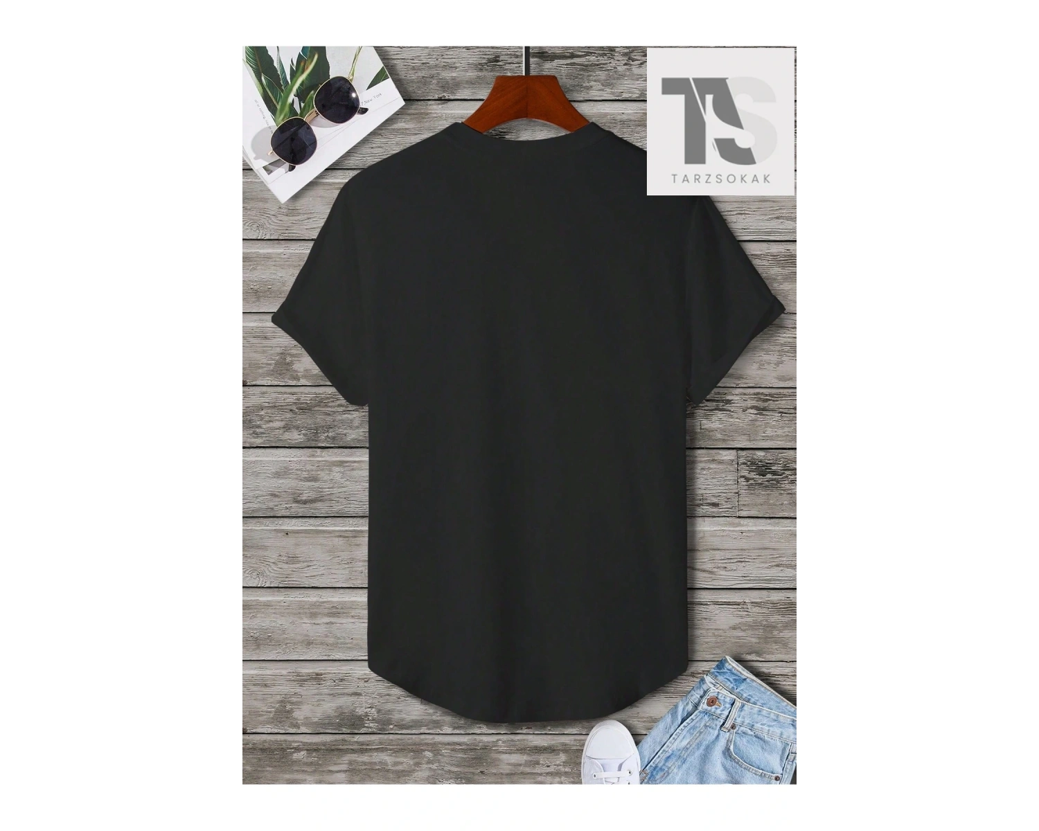 Homme Erkek Mektup Grafik Kavisli Etek Tişört