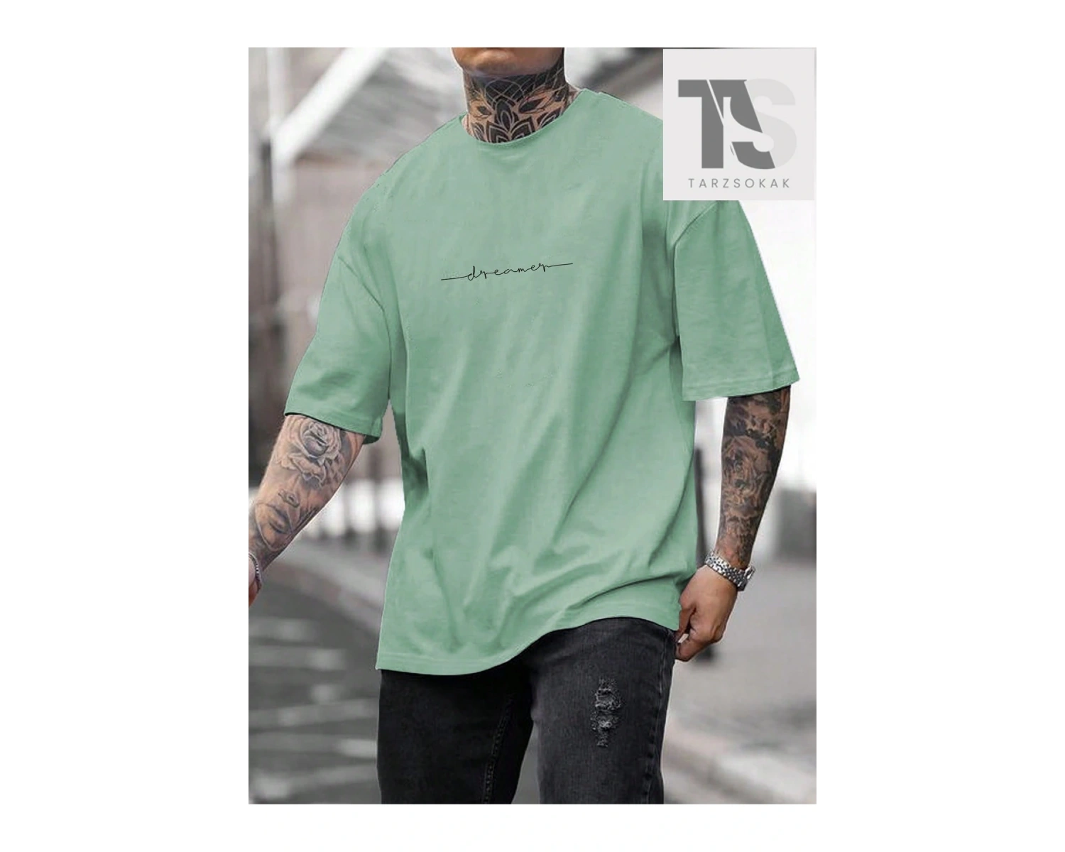 Homme Erkek Mektup Grafikli Tişört