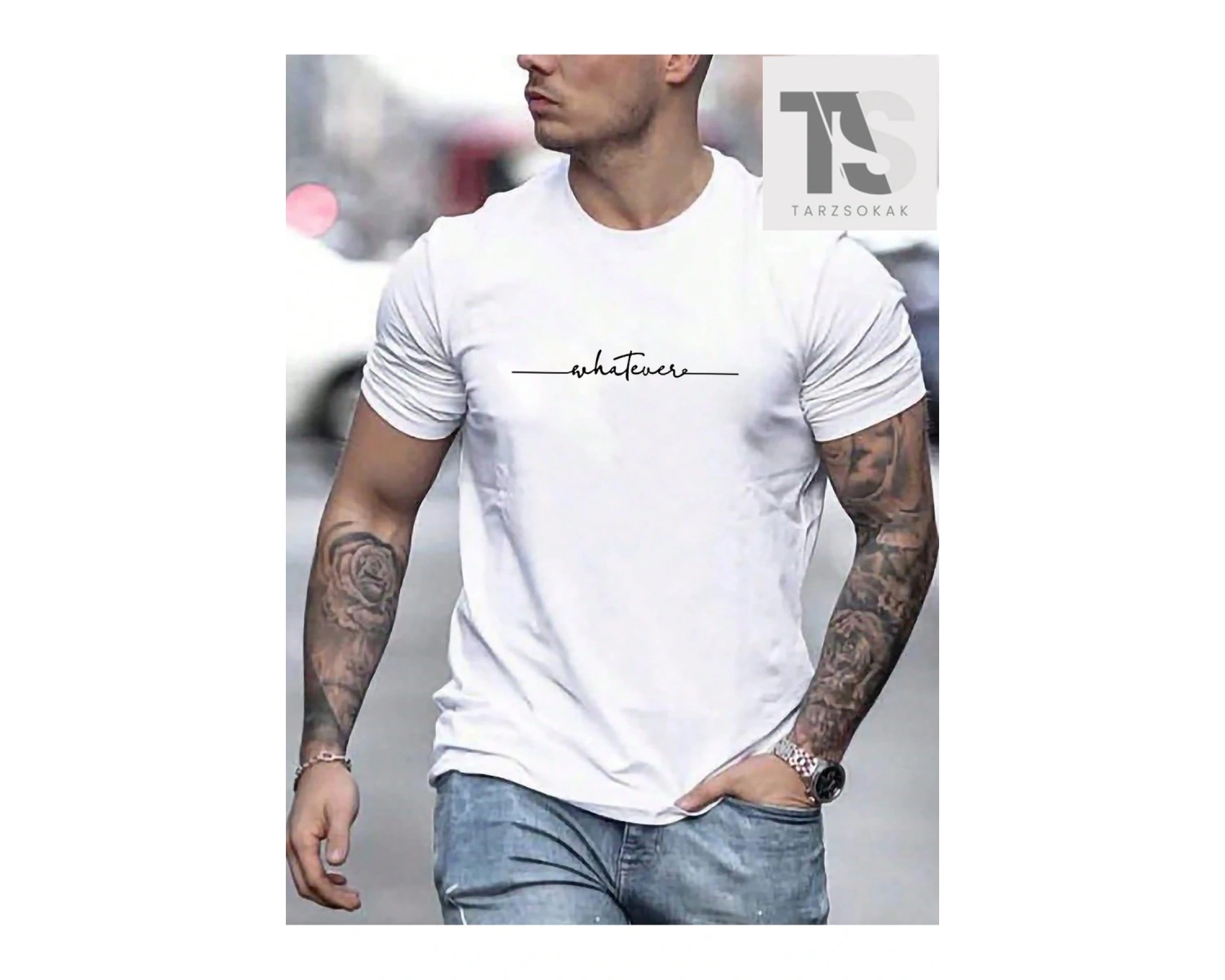 Homme Erkek Mektup Grafikli Tişört