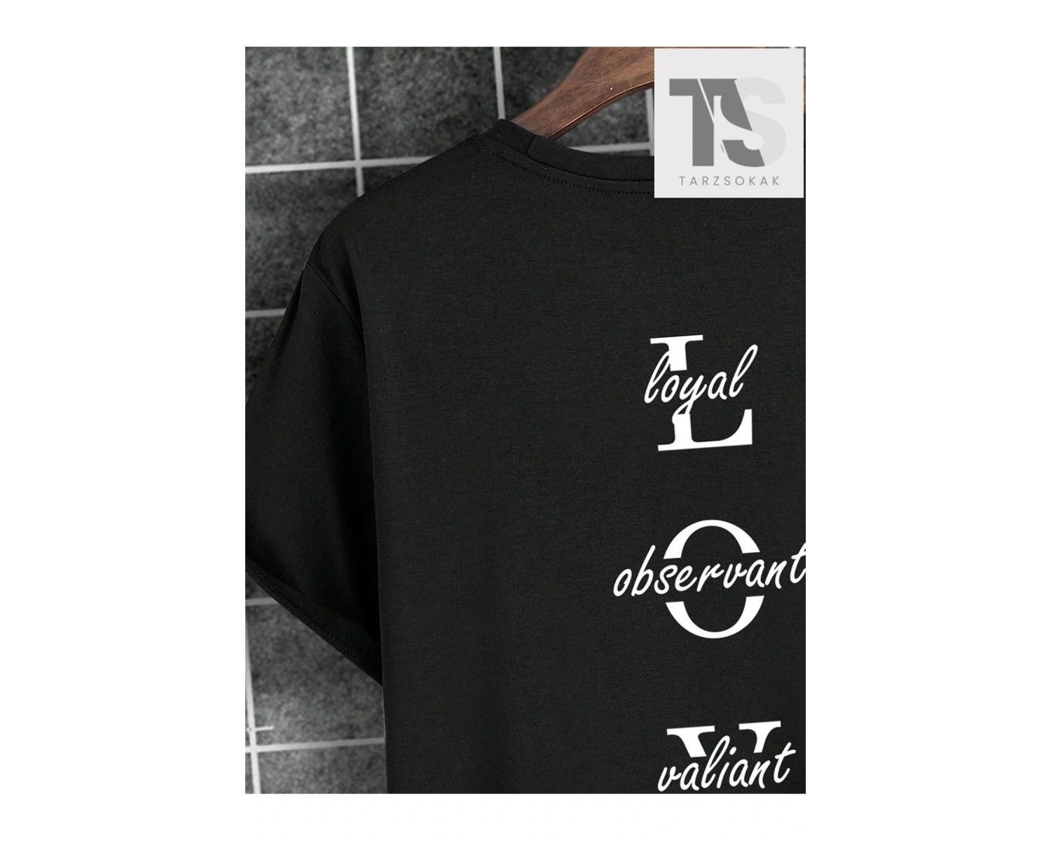 Homme Erkek Mektup Grafikli Tişört