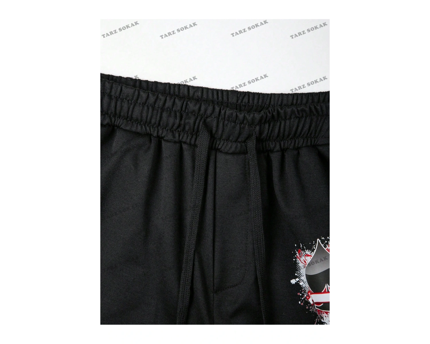 Homme Erkek Örümcek Baskılı T-Shirt Ve Şort Takım