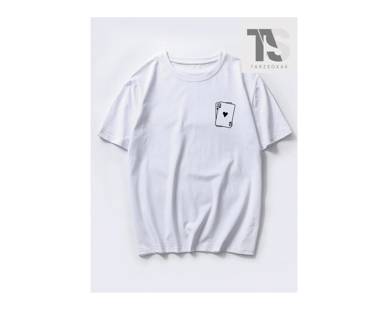 Homme Erkek Oyun Kartı Baskılı Tişört
