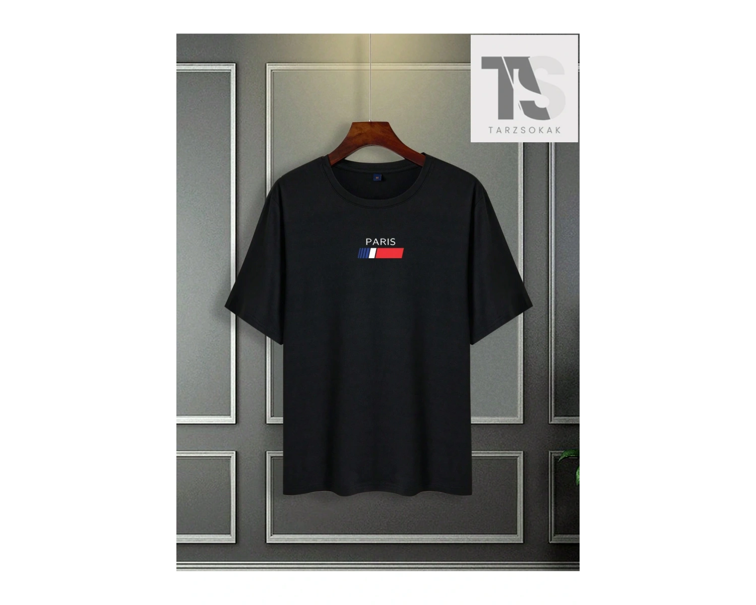 Homme Erkek Slim Fit Yuvarlak Yaka Kısa Kollu Yazı Baskılı Tişört