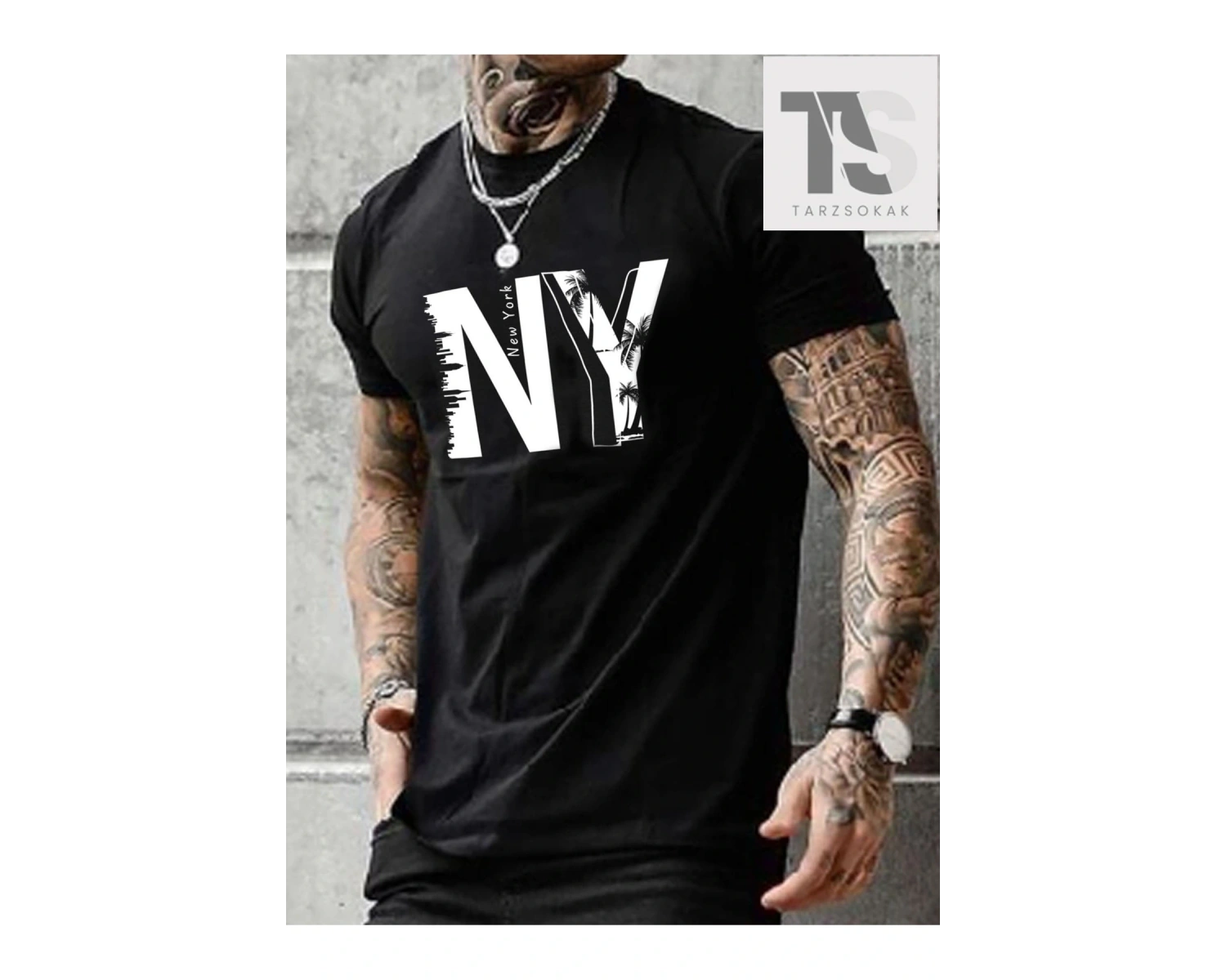 Homme Erkek Yazılı Baskılı Kısa Kollu Tişört