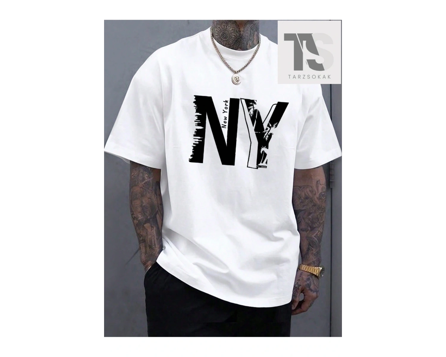 Homme Erkek Yazılı Baskılı Kısa Kollu Tişört