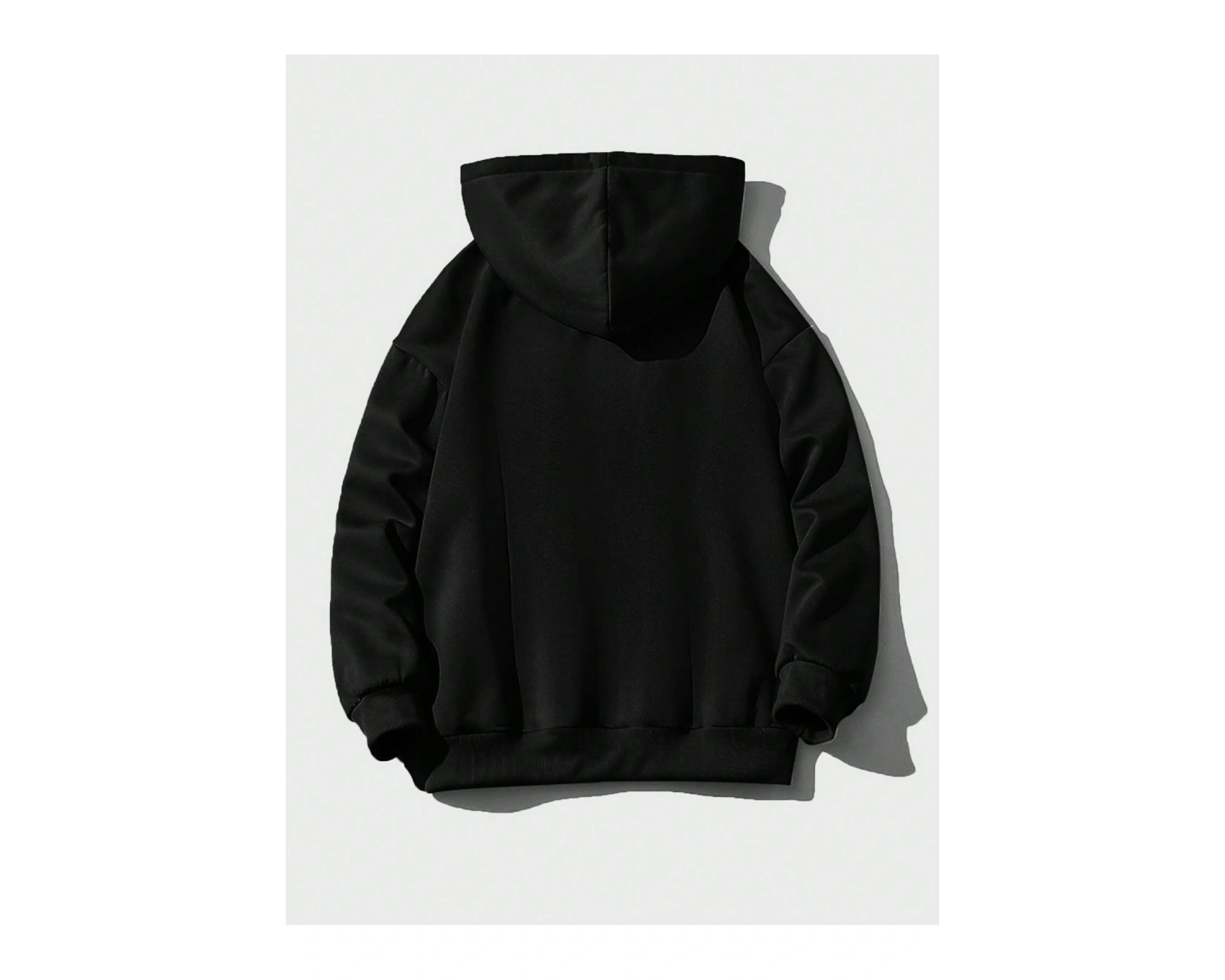 Honeyspot Letter Graphic Drop Shoulder Oversized Drawstring Hoodie Siyah