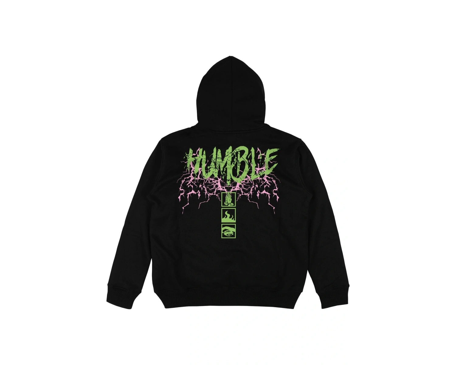 Humble Siyah Oversize Unisex Kapüşonlu Sweatshirt Hoodie