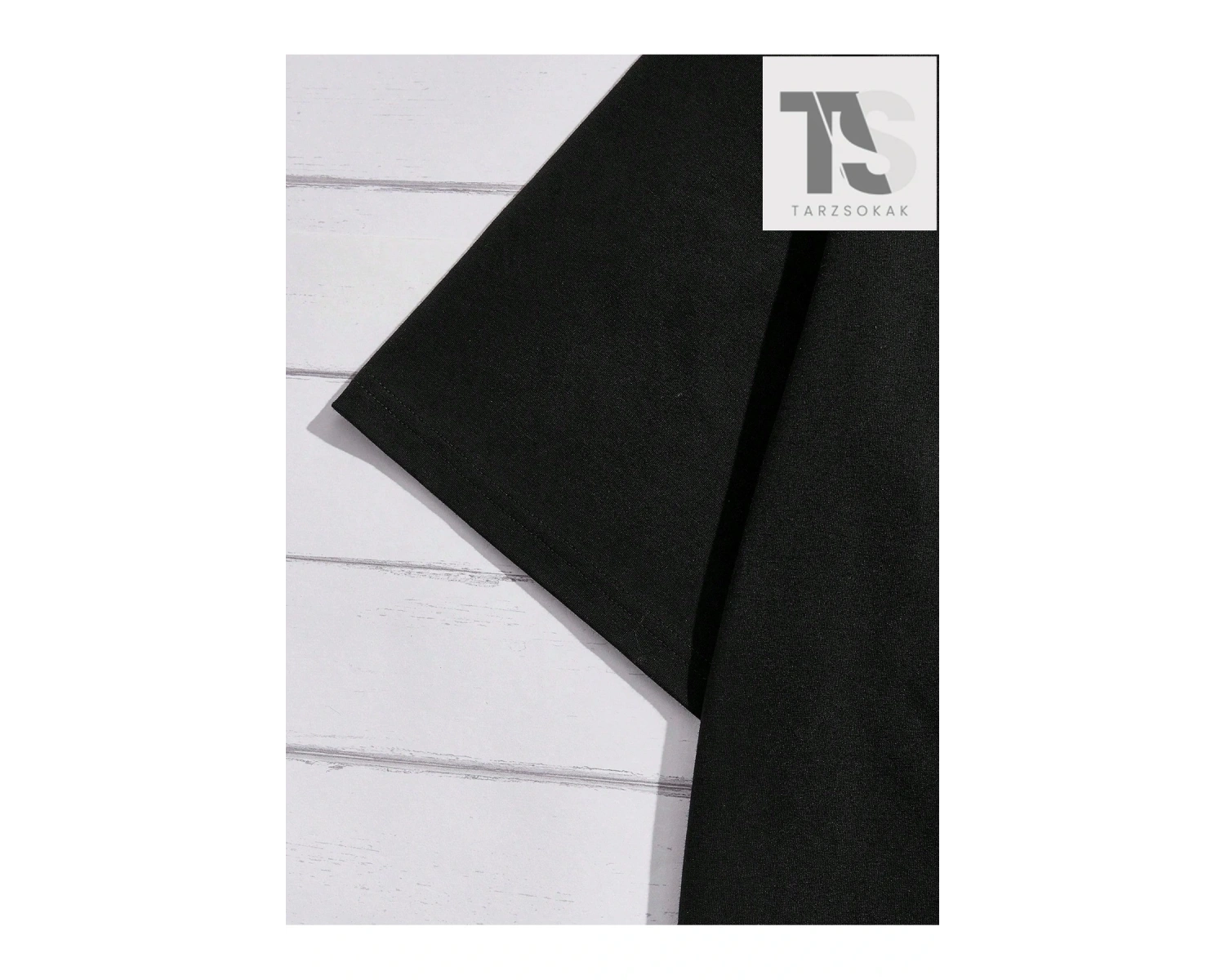 Hypemode Düşük Omuzlu Siyah Triko Yuvarlak Yaka Oversize Erkek Tişört