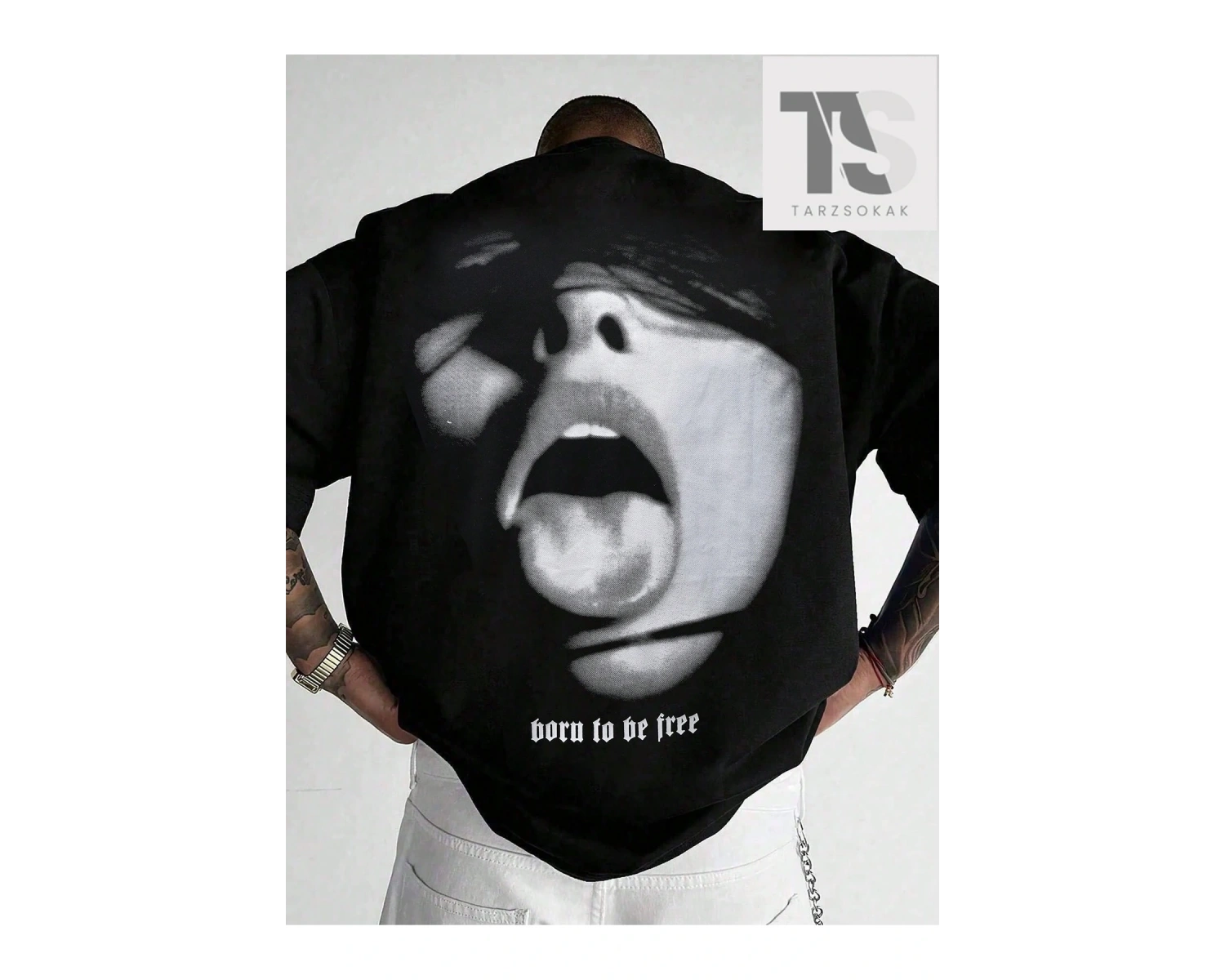 Hypemode Karakter Baskılı Erkek Bol Kesim Tişört