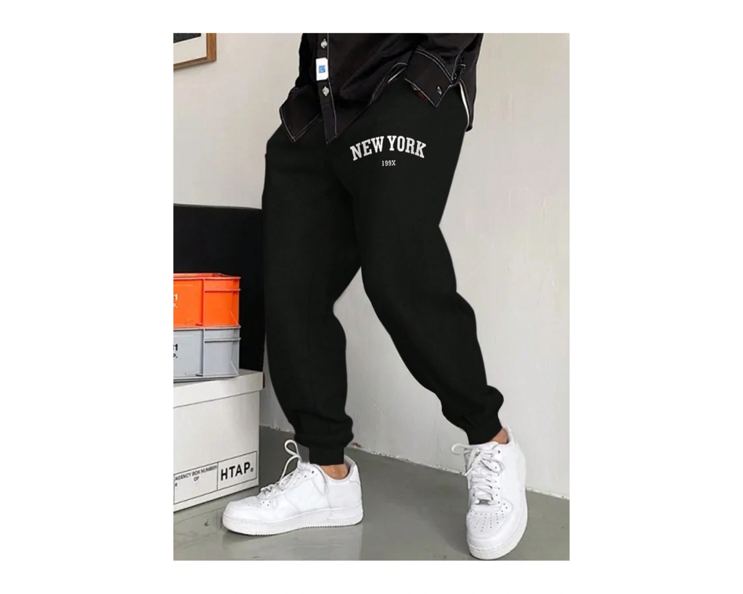 Hypemode Letter Graphic Drawstring Waist Eşofman Altı