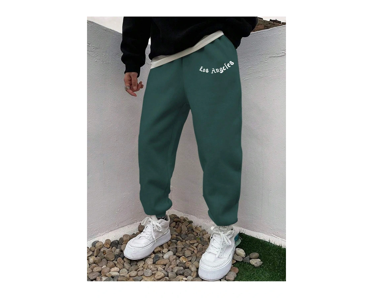 Hypemode Letter Graphic Drawstring Waist Eşofman Altı