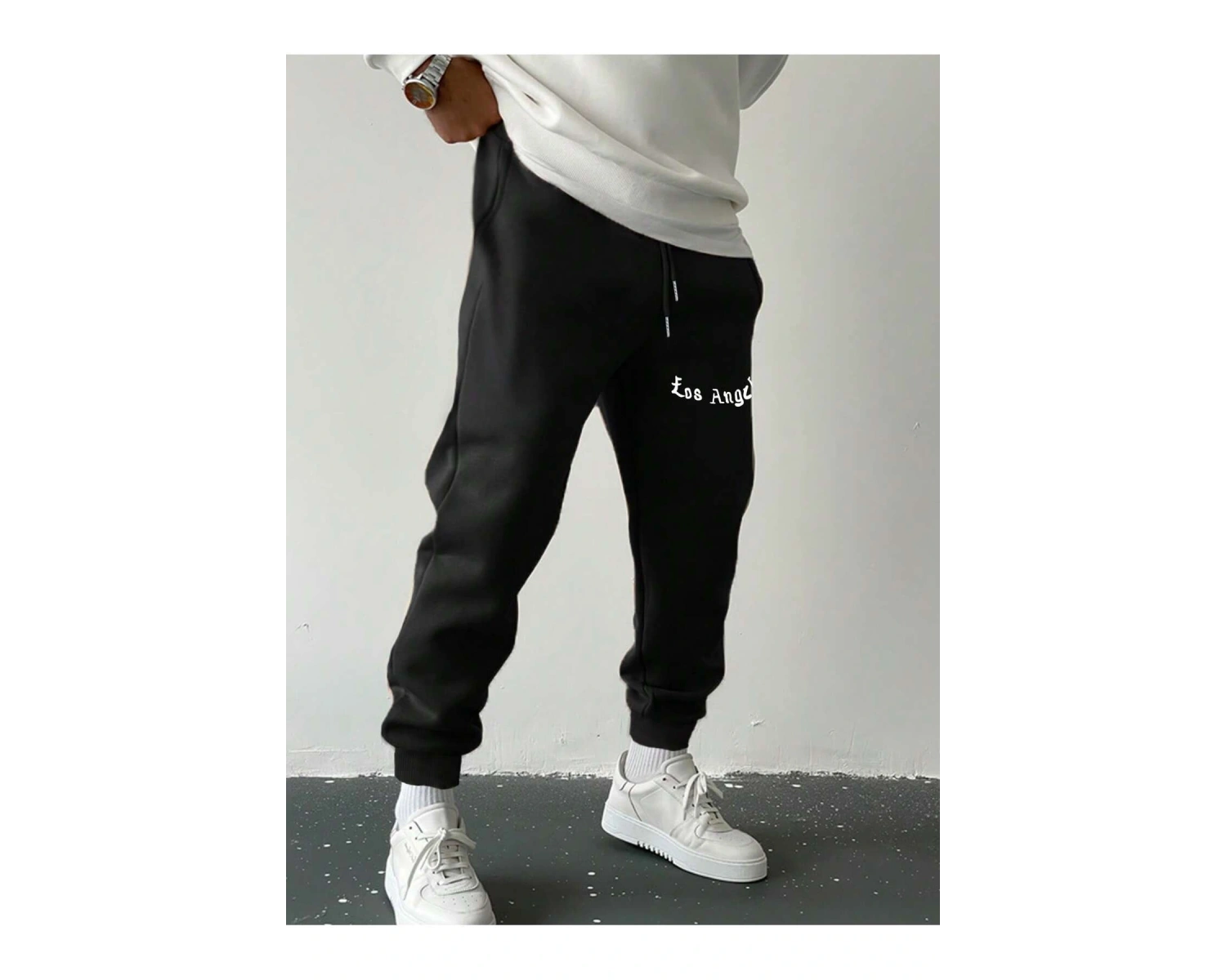 Hypemode Letter Graphic Drawstring Waist Eşofman Altı