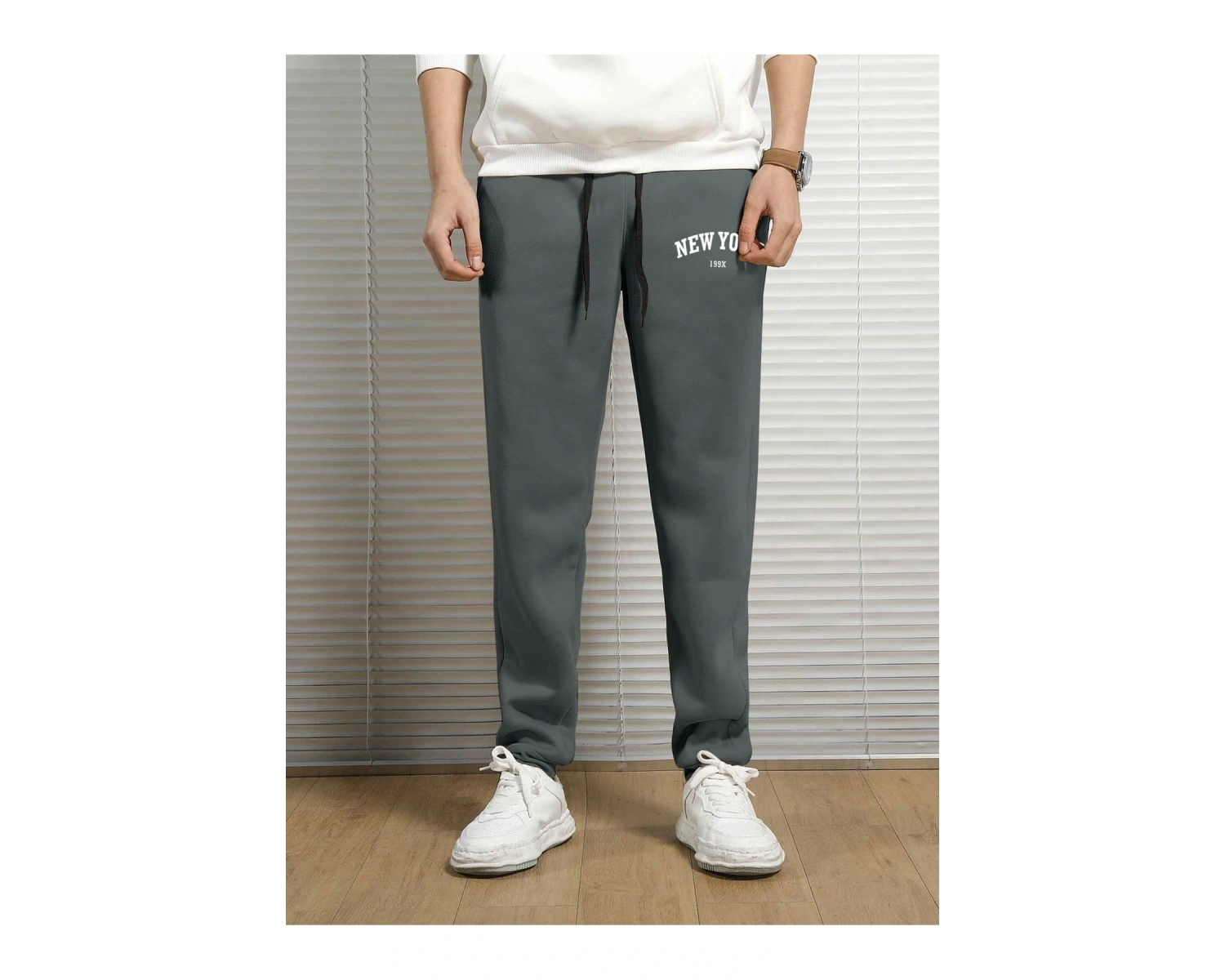 Hypemode Letter Graphic Drawstring Waist Eşofman Altı