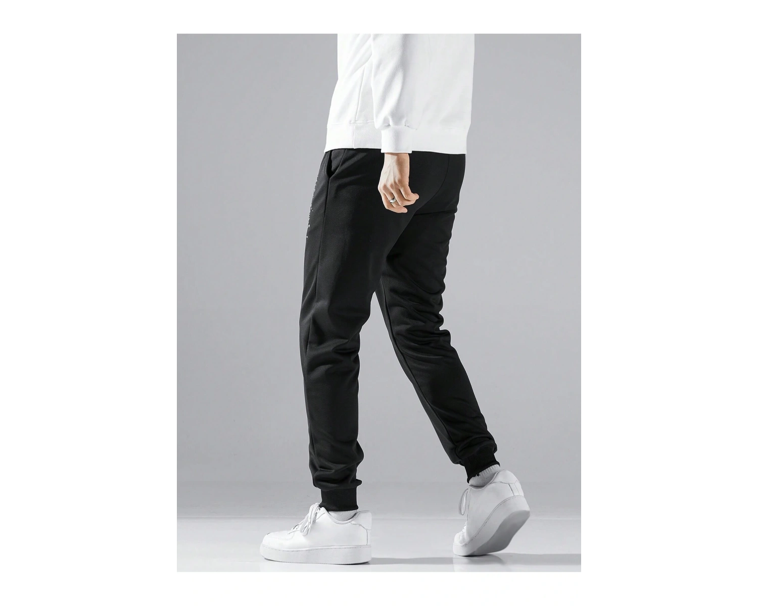 Hypemode Slogan Graphic Drawstring Waist Eşofman Altı