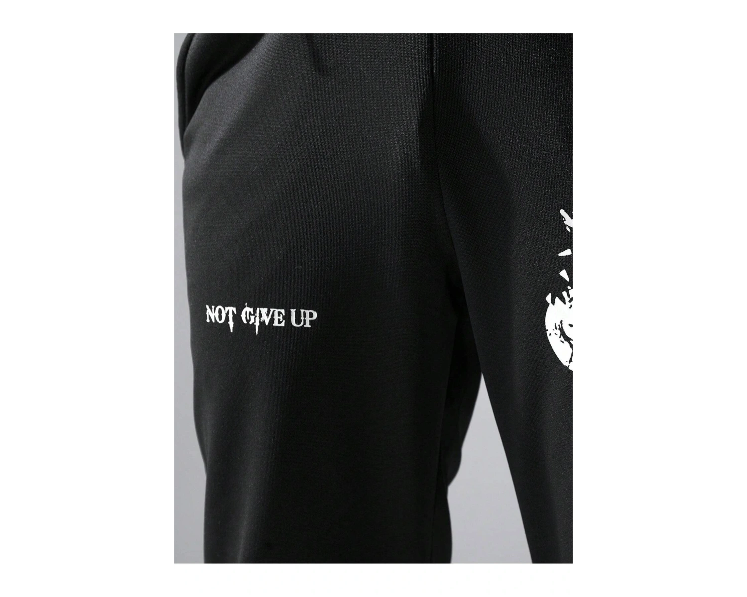 Hypemode Slogan Graphic Drawstring Waist Eşofman Altı