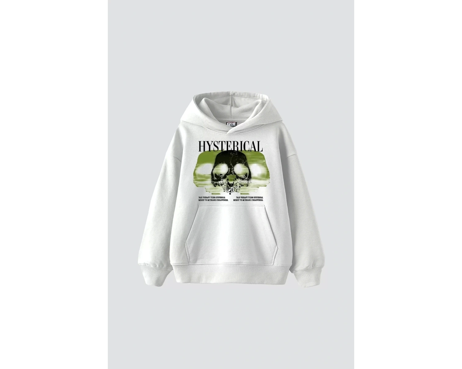 Hysterıcal Baskılı Oversize Unisex Beyaz