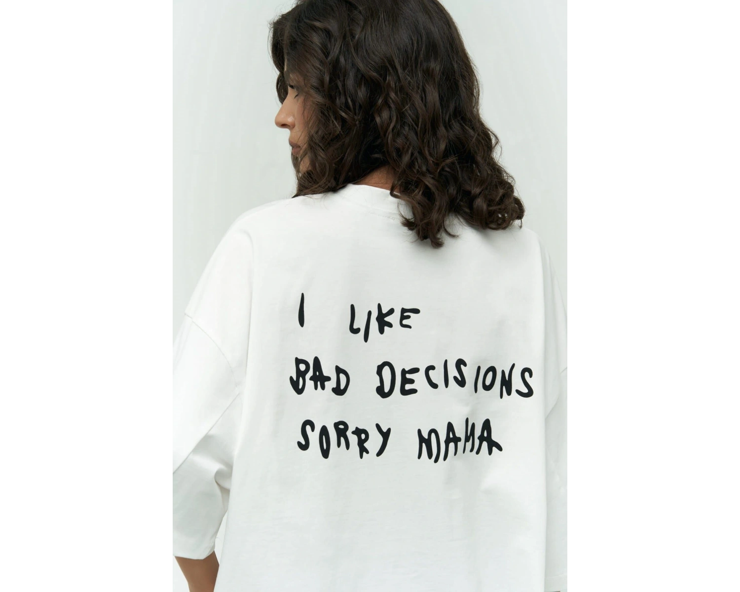 I Like Mama Beyaz Oversize