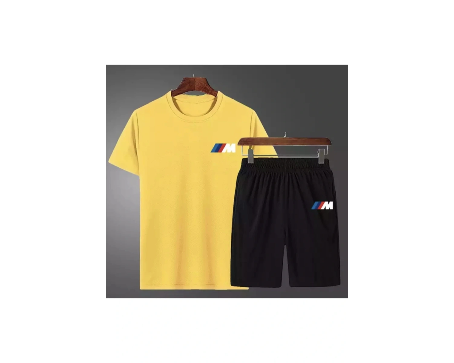 I Mm Bmw Baskılı %100 Pamuk Ter Tutmayan Çift Cep Dış Mekan Yeni Trend Erkek Şort Takım