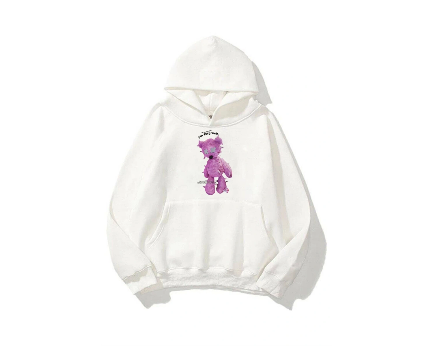 İm Very Vell Unisex Sweatshirt Hoodie Beyaz