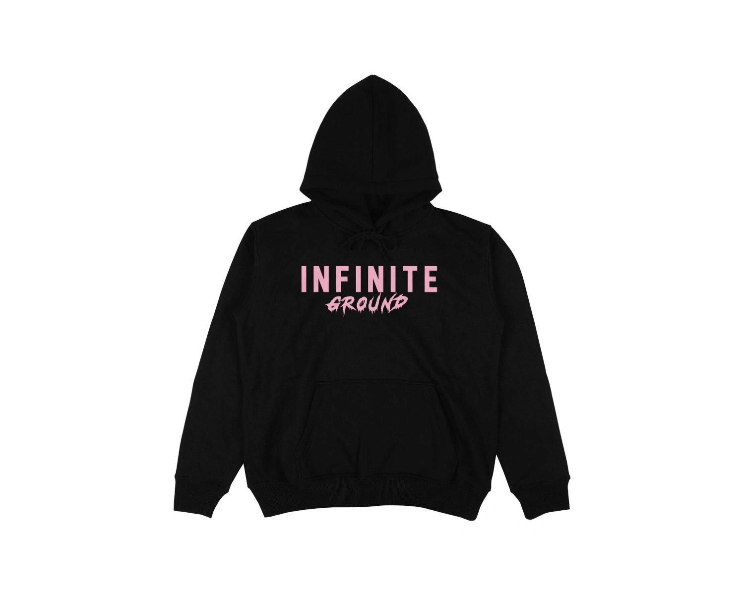 Infinite Siyah Oversize Unisex Kapüşonlu Sweatshirt Hoodie